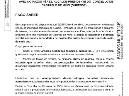 Xesti�n da biomasa en faixas secundarias