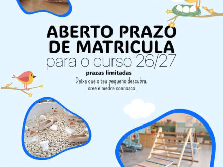 Casa Ni�o Os Paxari�os - apertura de prazo de matr�cula