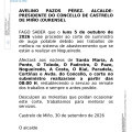 Corte do suministro da auga potable luns 5 de outubre